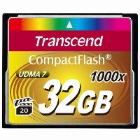 CARD CompactFlash Card 32GB Transcend TS32GCF1000. MLC