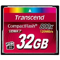 CARD CompactFlash Card 32GB Transcend TS32GCF800. MLC