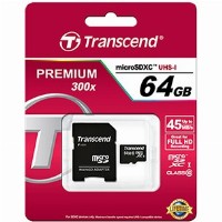 CARD microSD Card 64GB Transcend SDXC Class10 w/adapter