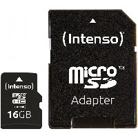 CARD 16GB Intenso MicroHC 20MB/s +Adapter