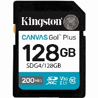 CARD KINGSTON 128GB XC Canvas Go Plus Gen4 200MB/s C10 UHS-I U3 V30
