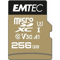 CARD Emtec m256GB UHS-I U3 V30 A1 SpeedIN Pro + Adapter