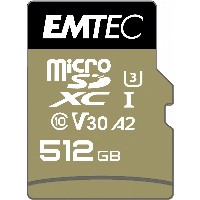 CARD Emtec m512GB UHS-I U3 V30 A2 SpeedIN Pro + Adapter
