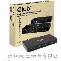 Club3D KVM Switch 4K60Hz 2x USB-C> HDMI/DP/3xUSB/2xUSB-C/LAN
