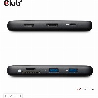 Club3D USB-C 8in1-HUB >DP1.4/HDMI2.0/USB-C/LAN 8K30Hz PD100W