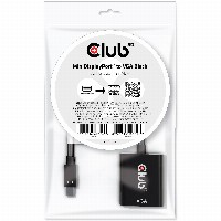 Club3D Adapter MiniDisplayport > VGA aktiv St/Bu schwarz Polybeutel
