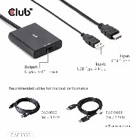 Club3D Adapter HDMI + MicroUSB > DP 4K120Hz aktiv St/Bu