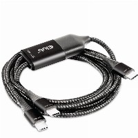 Club3D Ladekabel USB Typ C > 2x Typ C 1.83m 100W St/St