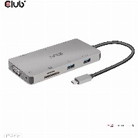 Club3D USB-C 9in1-HUB >HDMI/VGA/2xUSB/USB-C/RJ45/SD PD100W
