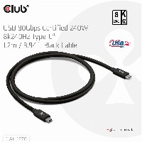 Club3D Kabel USB-C 80Gbps zertifi. PD240W/8K240Hz 1.2m St/St