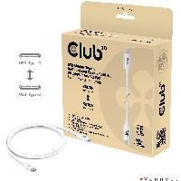 Club3D Kabel USB-C 80Gbps zertifi. PD240W/8K240Hz 1.2m weiß