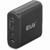 Club3D Ladegerät 2xUSB Typ C. 2xUSB Typ A. PD 100W. GaN retail