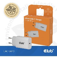 Club3D Lifestyle Ladegerät USB-C 30Watt. 2Stk weiß retail