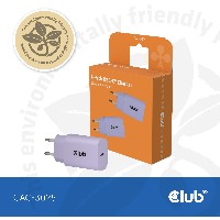 Club3D Lifestyle Ladegerät USB-C 30Watt. 2Stk lila retail
