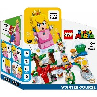 LEGO 71403 Super Mario Abenteuer mit Peach ? Starterset (Baubares Spielzeug mit interaktiver Prinzessinnen Figur. Gelber Toad und Lemmy)