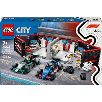 LEGO 60444 City F1 Garage mit Mercedes-AMG & Alpine Rennautos