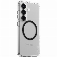CARE Flagship Case Clear w. Black QI Compatible Galaxy S25