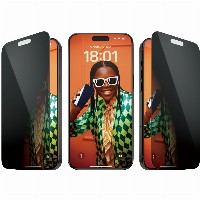 PanzerGlass Privacy iPhone 15 Pro Max. UWF w. EasyAligner