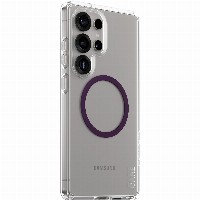 CARE Flagship Case Clear w. Plum Purple QI Galaxy S25 Ultra