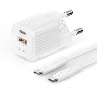 4smarts VoltPlug Duos Mini PD 20W + USB-C Kabel. wei