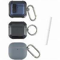 4smarts Case Set Alpha AirPods 4.3er Set blau.grau.schwarz