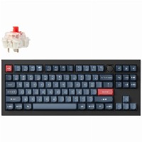Keychron V3 Max (schwarz/blaugrau. DE-Layout. Gateron Jupiter Red. Hot-Swap. RGB)