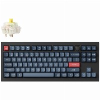 Keychron V3 Max (schwarz/blaugrau. DE-Layout. Gateron Jupiter Banana. Hot-Swap. RGB)