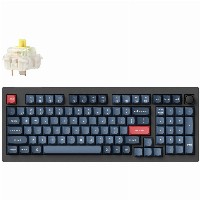 Keychron V5 Max (schwarz/blaugrau. DE-Layout. Gateron Jupiter Banana. Hot-Swap. RGB)