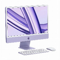 iMac Z1E7 59.62cm 23.5Zoll Standardglas M4 8C CPU/8C GPU/16C N.E. 16GB 256GB SSD Ohne Eth MM MaKey DE Violett