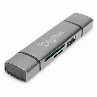 DIGITUS Reader USB-C + USB 3.0, SD + Micro SD + USB3.0 OTG