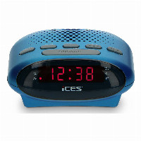 LENCO ICR-210 FM-Uhrenradio & Radiowecker. blau