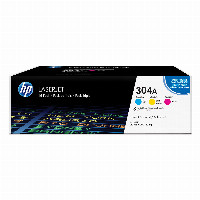HP 304A 3-pack Cyan/Magenta/Yellow Original LaserJet Toner Cartridges toner cartridge