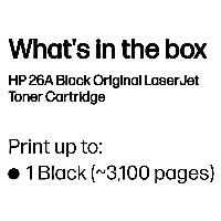 HP 26A Black Original LaserJet toner cartridge