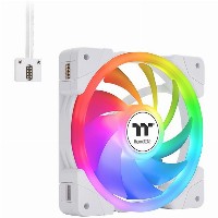 120mm Thermaltake SWAFAN EX12 ARGB PC Cooling Fan White TT Premium Edition 3 Fan Pack