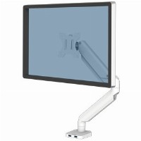Fellowes Platinum Monitorarm einzel inkl. 2x USB-A Port Weiss