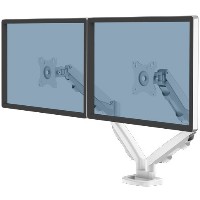 Fellowes EPPA Monitorarm doppelt Weiss