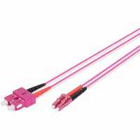 DIGITUS LWL Patchkabel LC -> SC 1.00m Multimode Duplex OM4