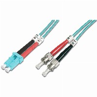 DIGITUS LWL Patchkabel LC -> ST 2.00m Multimode Duplex OM3