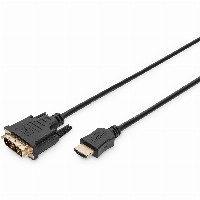 DIGITUS HDMI-Kabel A->DVI(18+1) St/St 3.0m schwarz FullHD