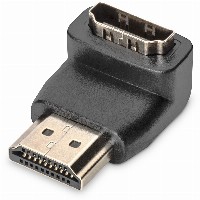 DIGITUS HDMI Adapter, 90° gewinkelt, schwarz-gold