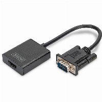 DIGITUS Konverter VGA > HDMI + Audio Full HD 1080p schwarz