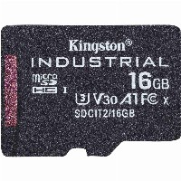 CARD 16GB KINGSTON microHC Industrial C10 A1 pSLC Card Single Pack w/o Adapter