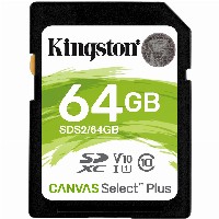 CARD 64GB Kingston Canvas Select Plus XC 100MB/s