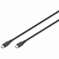 DIGITUS USB 2.0 Kabel Typ C -C Silikon St/St 2m schwarz