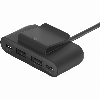 Belkin 4-Port USB-Splitter 2x USB-C,2xUSB-A, max.30 W, schwarz