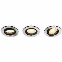 Philips Hue White Ambiance Milliskin Einbaustrahler 3 flg. Aluminium 3x350lm
