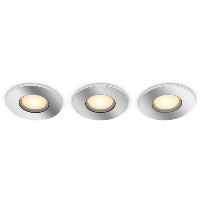 Philips Hue White Amb. Adore Einbausp rund silber 3x350lm DS
