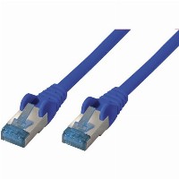 Patchkabel CAT6a RJ45 S/FTP PiMF 0,5m Blau