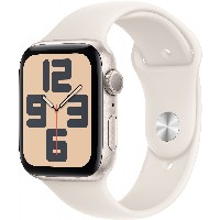 APPLE Watch SE GPS 44mm Starlight Aluminium Case with Starlight Sport Band - M/L