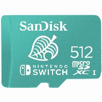 CARD 512GB SanDisk Nintendo Switch MicroSDXC 100MB/s Mint Green +Adapter